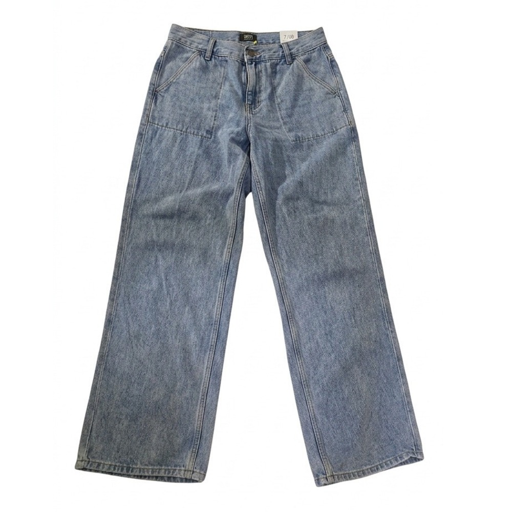 Simple Society Carpenter Jeans Wide Leg Denim Utility‎ Pockets Blue 7/28